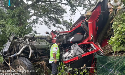Fuerte accidente en la autopista La Tinaja–Cosoleacaque, una persona sin vida