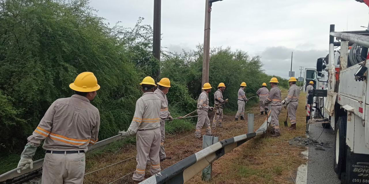 La CFE ha restablecido el suministro eléctrico al 85% de los usuarios afectados por las fuertes lluvias y vientos.