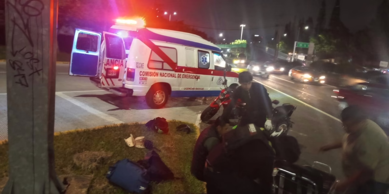 Motociclista lesionado en accidente de tránsito a la altura del Orfis