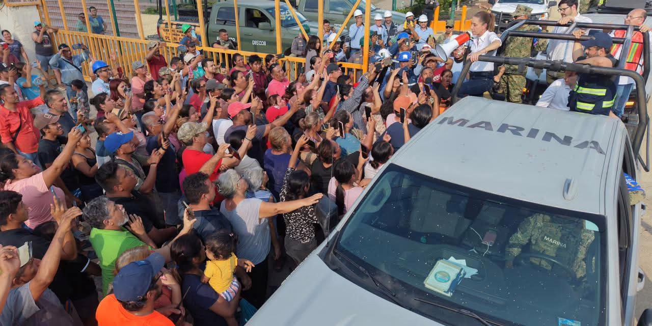 Visita Claudia Sheinbaum zonas afectadas de el Higo.