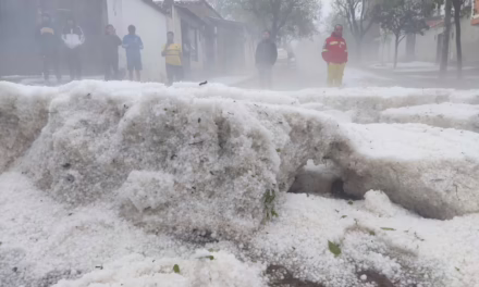Video: Impresionante caida de Granizo inunda una ciudad en Bolivia y causa daños materiales