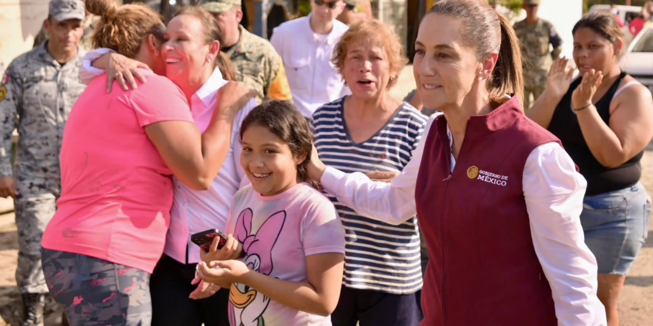 En Poza Rica y Álamo, Rocío Nahle y Claudia Sheinbaum coordinan auxilio y ayuda humanitaria para damnificados