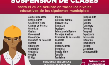 Gobierno del Estado extiende suspensión de clases en 43 municipios