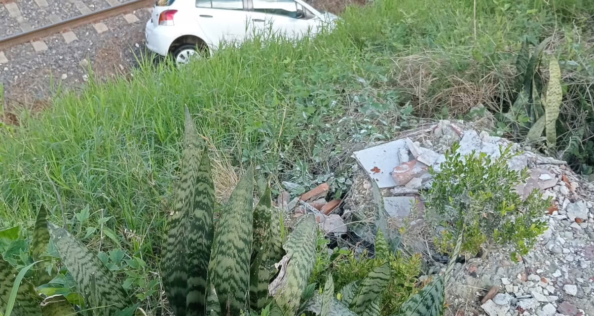 Accidente en Circuito Presidentes: Vehículo cae a las vías, sin lesionados