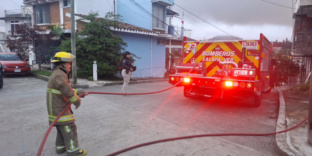 Bomberos controlan incendio de área verde en Xalapa