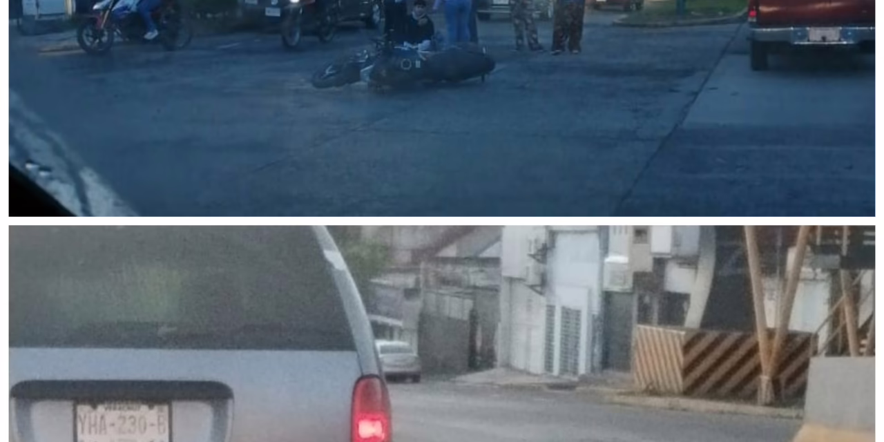 Accidentes de motociclistas en Xalapa: Dos sucesos matutinos