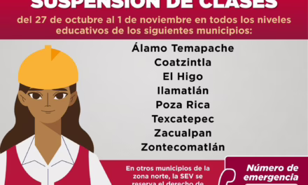 Se extiende suspensión de clases en ocho municipios de la zona norte