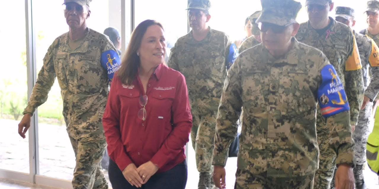 Gobernadora y Secretario de Marina evalúan acciones conjuntas para la recuperación de municipios afectados por las inundaciones