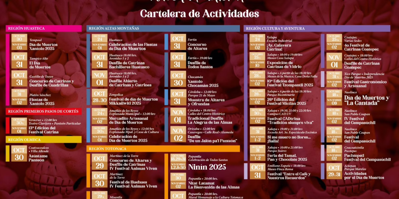 Vive el Día de Muertos en Veracruz; presenta SECTUR cartelera turística