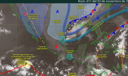 LLUVIAS MUY FUERTES EN VERACRUZ Y OAXACA, ASÍ COMO EVENTO DE “NORTE” FUERTE EN EL LITORAL DEL GOLFO DE MÉXICO