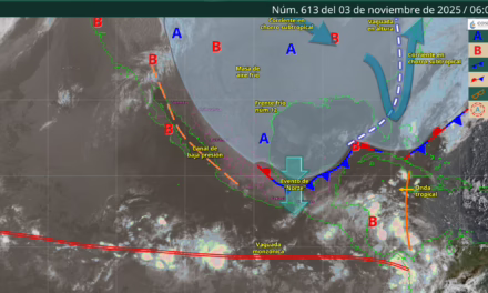 SE PREVÉN LLUVIAS PUNTUALES FUERTES EN VERACRUZ, TABASCO, OAXACA Y CHIAPAS