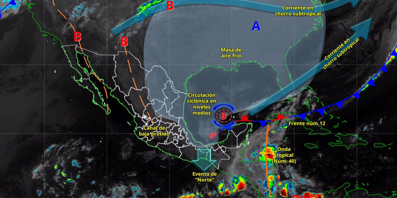 SE PRONOSTICAN LLUVIAS FUERTES A MUY FUERTES EN ZONAS DE VERACRUZ, OAXACA, CHIAPAS, TABASCO, CAMPECHE, YUCATÁN Y QUINTANA ROO