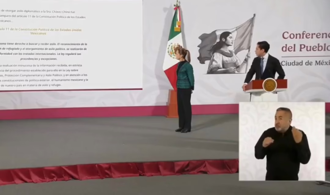 Defiende México asilo a Betssy Chávez ante ruptura con Perú