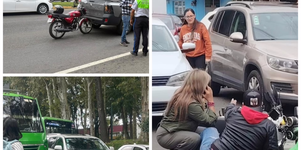 Tres accidentes en avenidas principales la tarde del martes en Xalapa