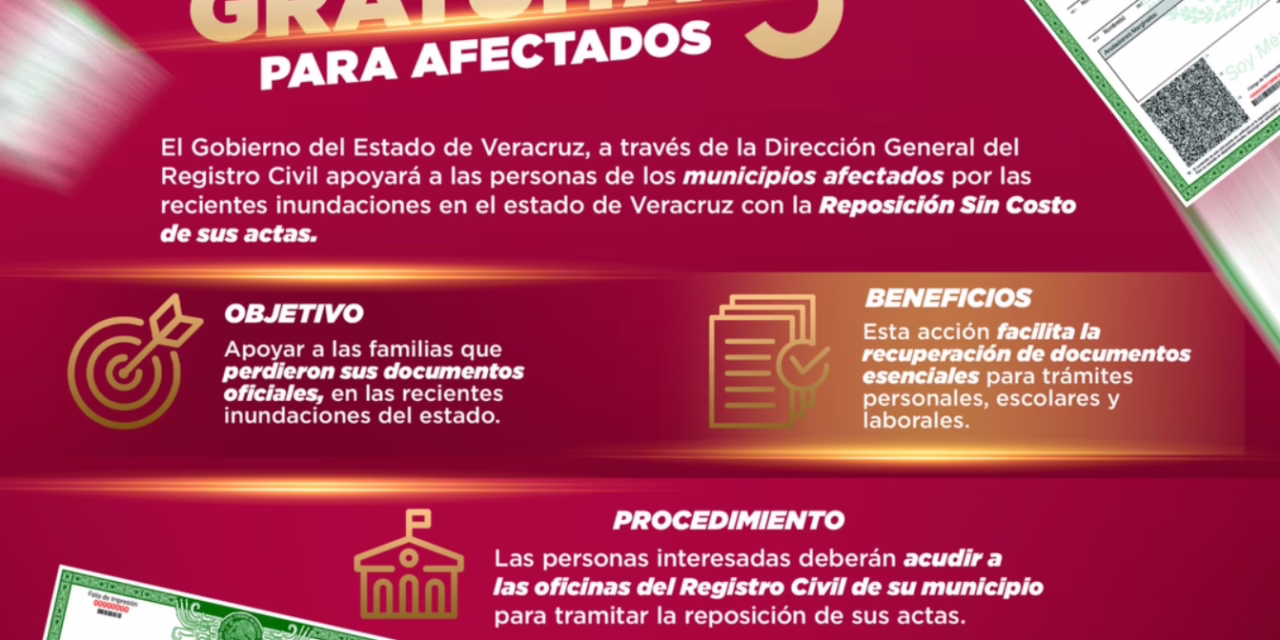 Registro Civil ofrece reposición gratuita de actas a familias afectadas en la zona norte