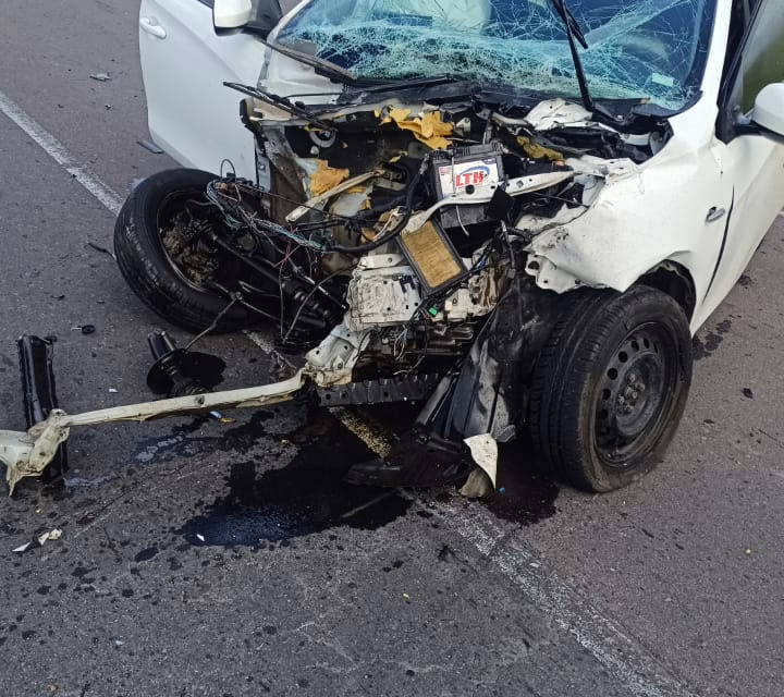 Fuerte choque frontal en la carretera 180 Paso del Toro- Alvarado