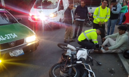 Motociclista lesionado en accidente a la altura del la clínica 66, Xalapa