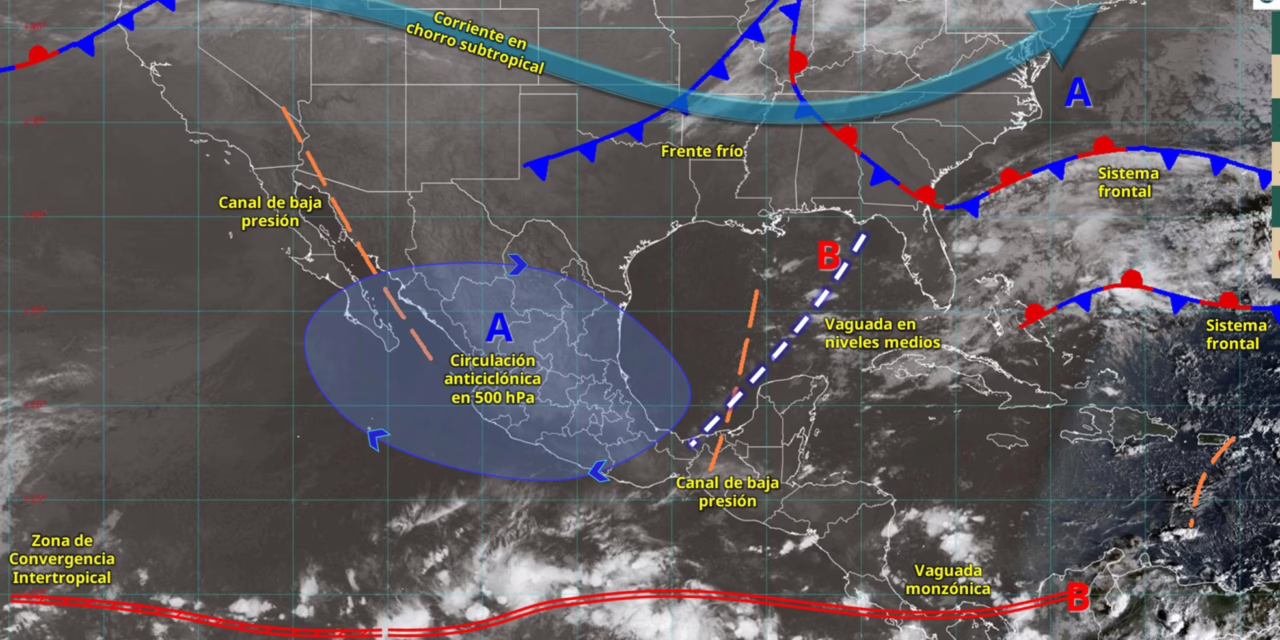 SE PRONOSTICAN INTERVALOS DE CHUBASCOS EN ZONAS DE GUERRERO, OAXACA, CHIAPAS, TABASCO, CAMPECHE, YUCATÁN Y QUINTANA ROO