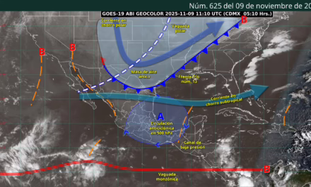 SE PREVÉN LLUVIAS PUNTUALES INTENSAS EN VERACRUZ, TABASCO, OAXACA Y CHIAPAS.