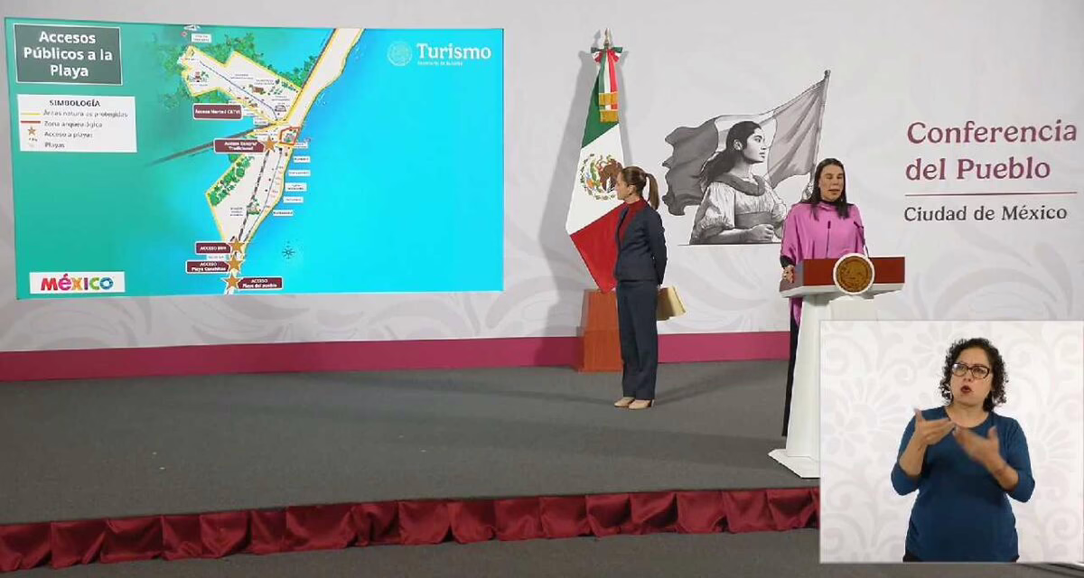 Sectur anuncia apertura de accesos gratuitos a playas de Tulum
