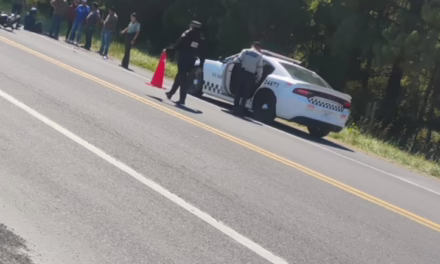 Derrapa motocicleta en la Xalapa -Perote
