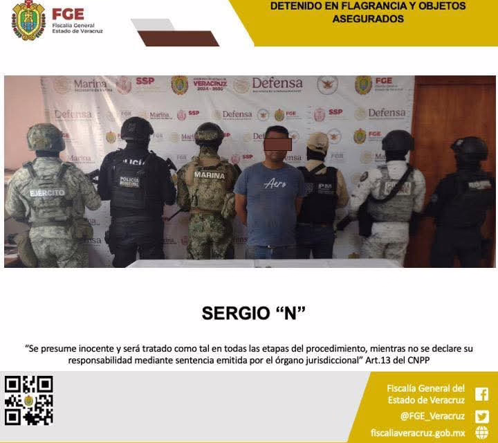 UNA PERSONA DETENIDA Y OBJETOS ASEGURADOS EN OPERATIVO DE CATEO CON FUERZAS FEDERALES Y ESTATALES EN TUXPAN