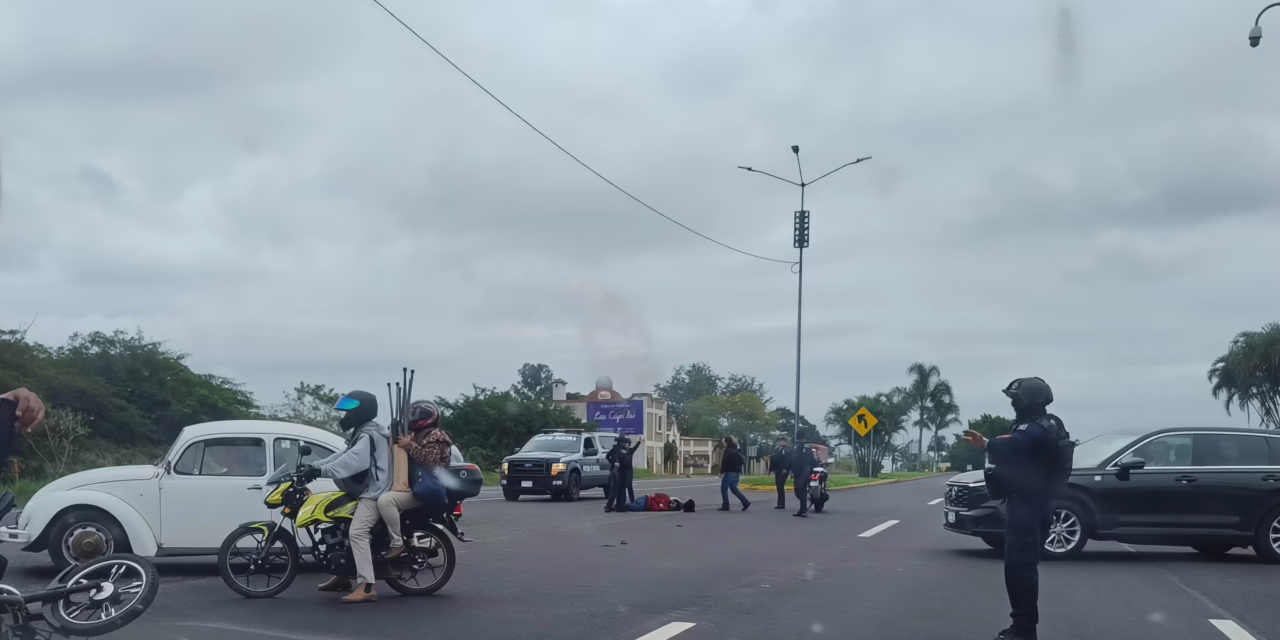 Motociclista lesionado en accidente cerca del Aeropuerto de El Lencero