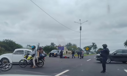 Motociclista lesionado en accidente cerca del Aeropuerto de El Lencero