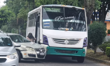 Camión y auto particular colisionan en Av. Américas; bloquean el tráfico