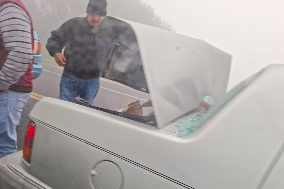 Accidente en la carretera Xalapa-Perote: Choque por la presencia de neblina