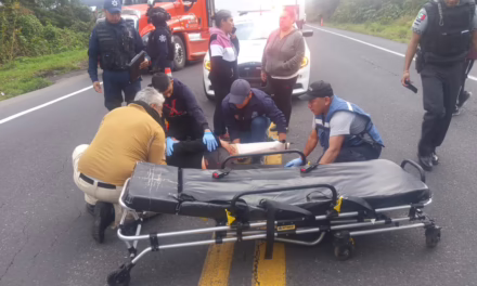 Motociclista lesionado en accidente de tránsito en la carretera Xalapa – Perote