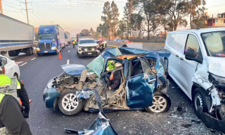 Carambola sobre la autopista México–Puebla