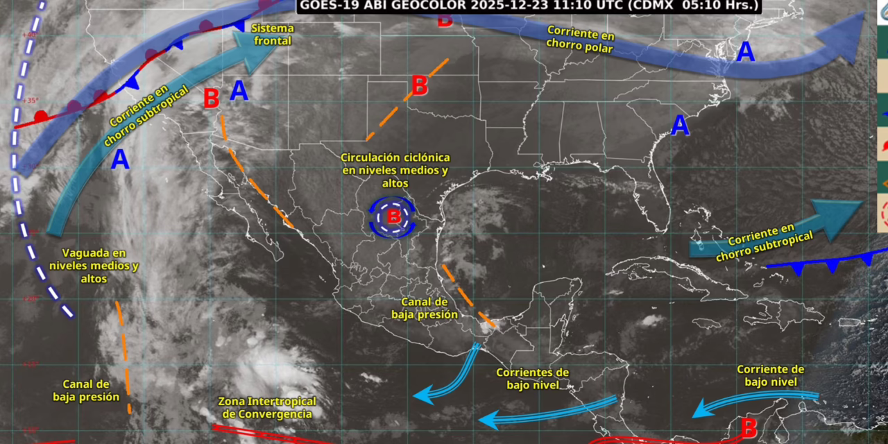 SE PREVÉN LLUVIAS PUNTUALES MUY FUERTES EN TABASCO, CHIAPAS Y QUINTANA ROO