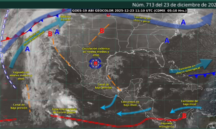 SE PREVÉN LLUVIAS PUNTUALES MUY FUERTES EN TABASCO, CHIAPAS Y QUINTANA ROO