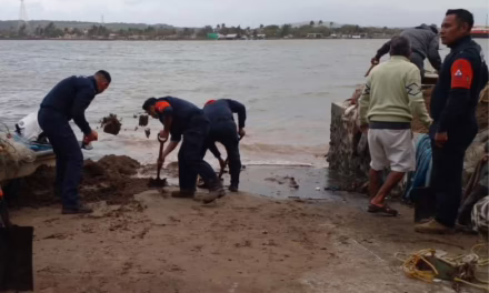 Elementos de la SSP activan plan Tajin en Alvarado, por afectaciones del frente frío