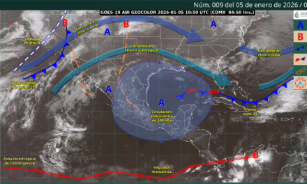 INTERVALOS DE CHUBASCOS EN BAJA CALIFORNIA, GUERRERO Y OAXACA