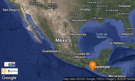 Se registra sismo de magnitud 4.4 en Chiapas