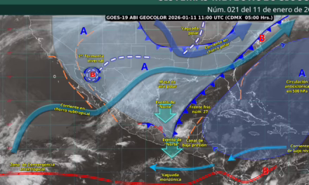 MARCADO DESCENSO DE LAS TEMPERATURAS EN LA MAYOR PARTE DE MÉXICO.