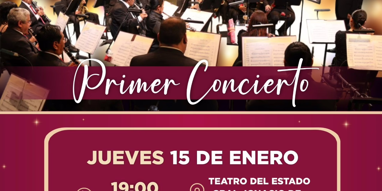 Invita SECVER a concierto inaugural de la Banda Sinfónica del Gobierno del Estado