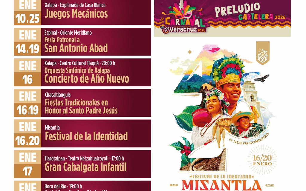Presenta SECTUR cartelera de actividades turísticas