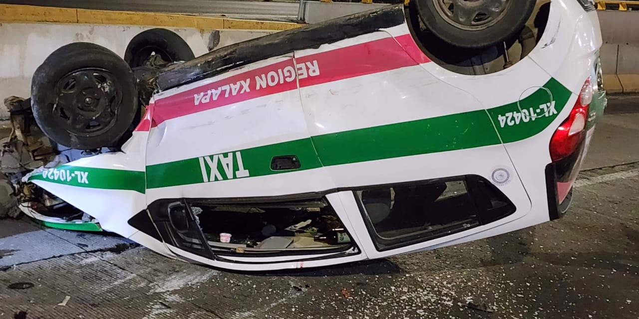 Se voltea taxi a la altura de La Araucaria