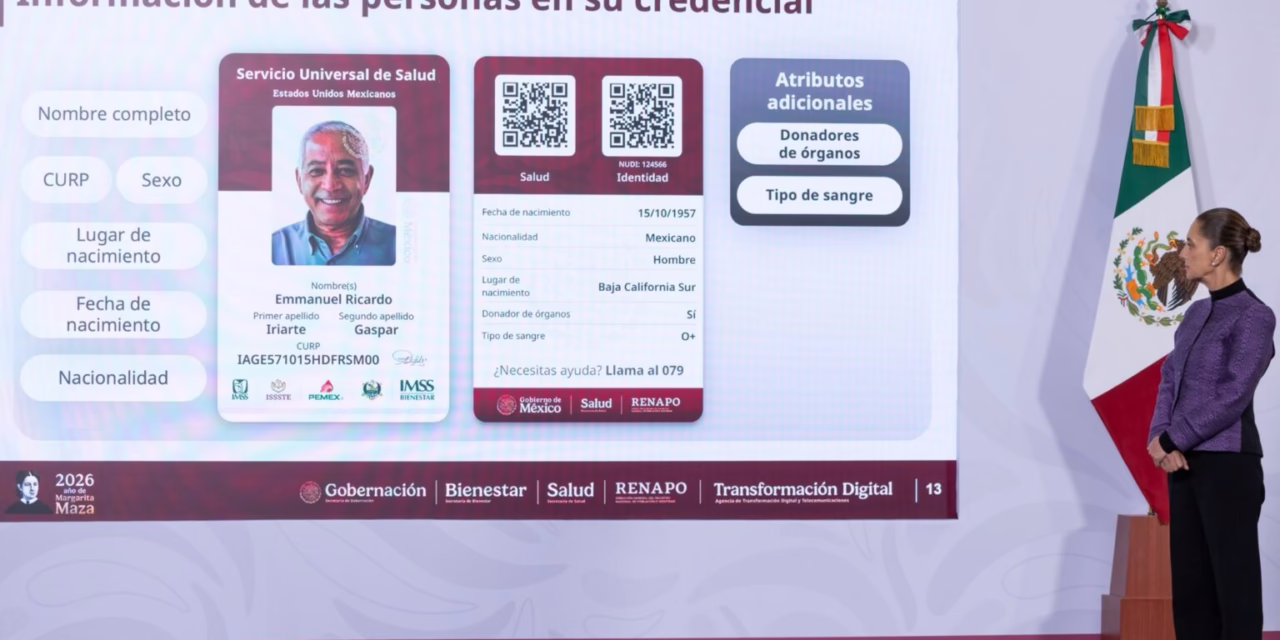 Gobierno federal presenta Credencial del Servicio Universal de Salud; registro inicia en marzo