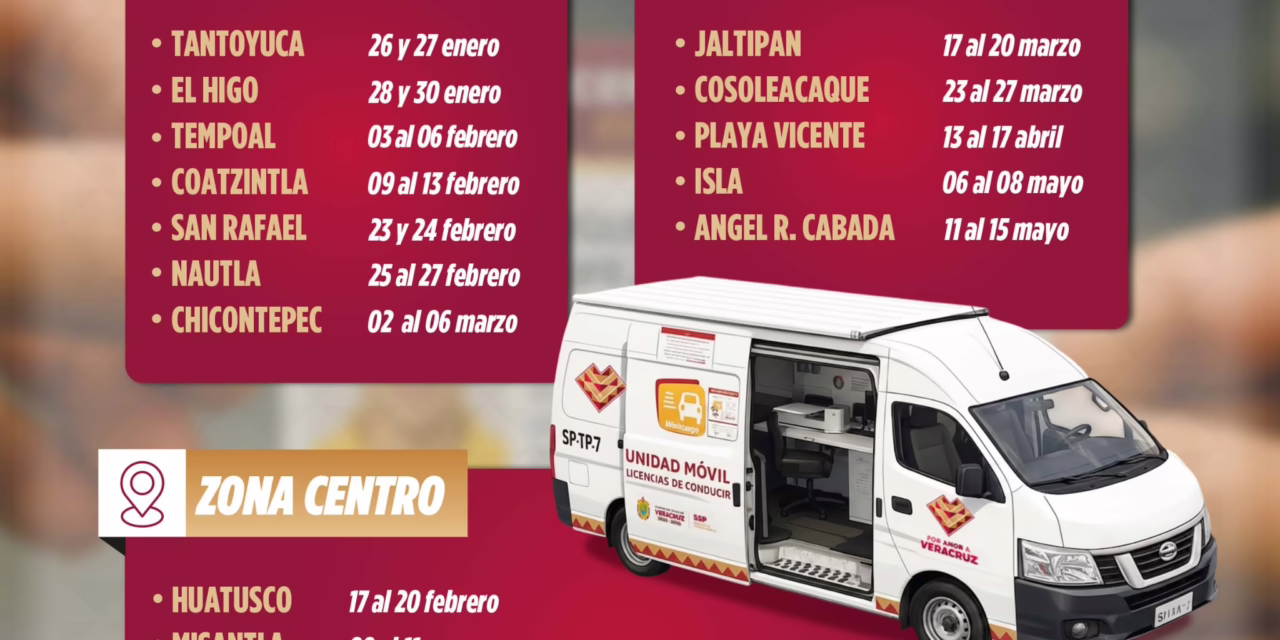 Inicia Jornada Itinerante del Módulo Móvil de Licencias