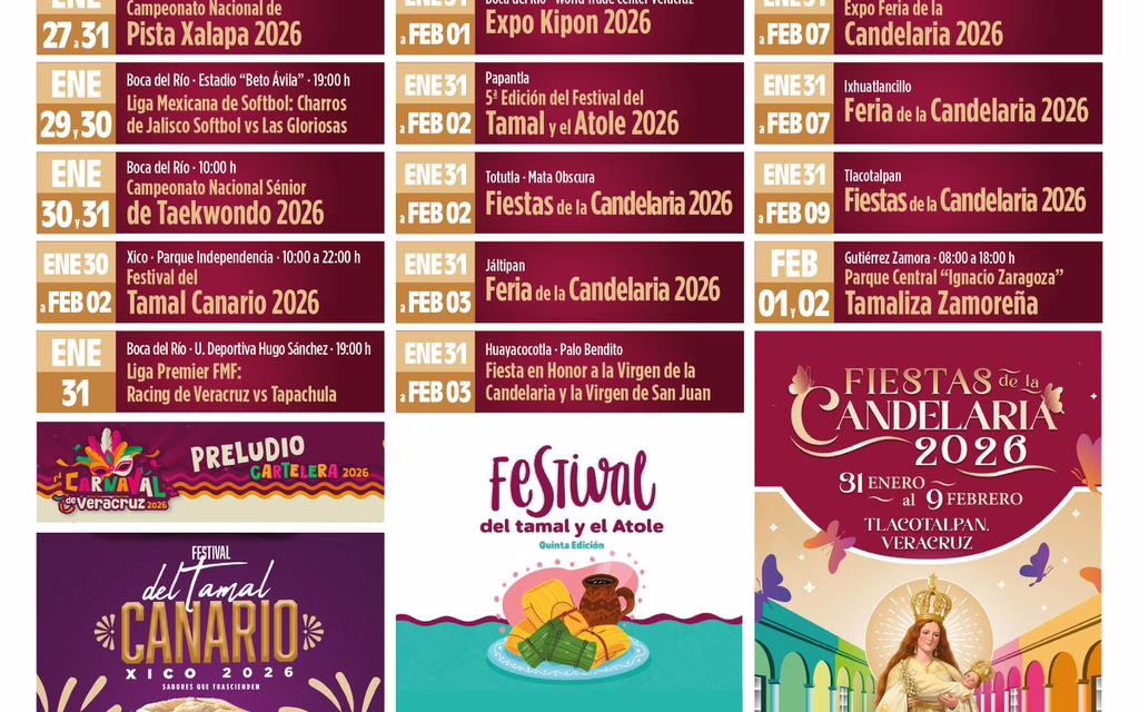 Planea tu visita; Veracruz te espera con una amplia agenda de actividades