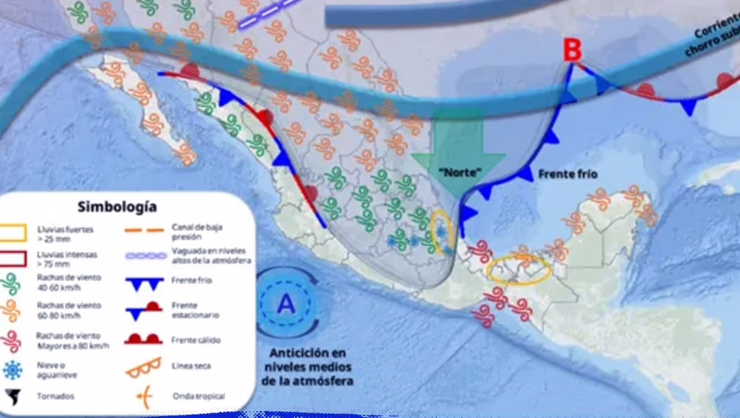 ¿Cuándo entra el próximo frente frío a México y qué estados afectará con heladas?