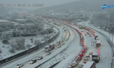 Video: En Madrid, España colapsan las vialidades decenas de carreteras se vieron afectadas