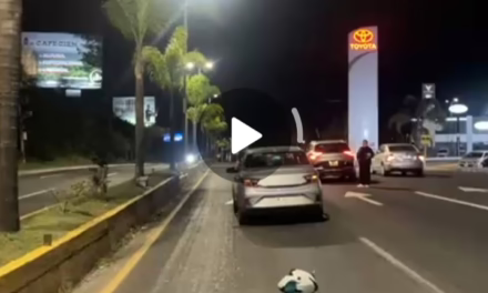 Durante la madrugada se registró un accidente de tránsito a la altura de la Toyota 