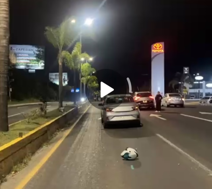 Durante la madrugada se registró un accidente de tránsito a la altura de la Toyota 