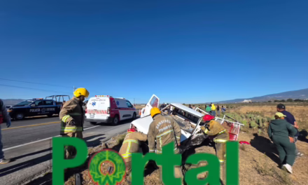 Ocho lesionados tras aparatoso choque en la Perote–Zacatepec