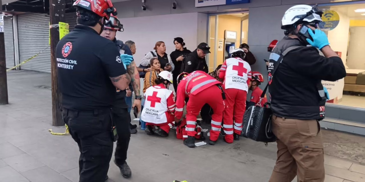 Balacera en el centro de Monterrey deja 7 personas lesionadas